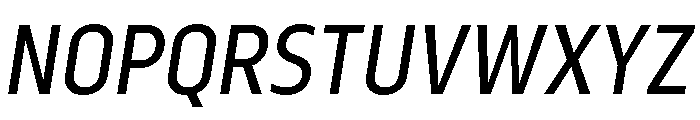 Serca Condensed Text Italic Font UPPERCASE