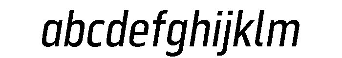 Serca Condensed Text Italic FONT