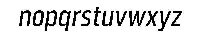 Serca Condensed Text Italic Font LOWERCASE