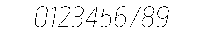 Serca Condensed Thin Italic Font OTHER CHARS
