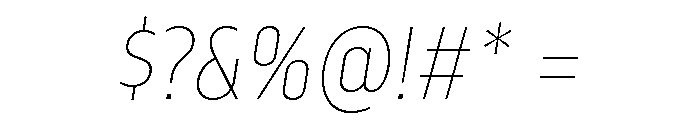 Serca Condensed Thin Italic Font OTHER CHARS