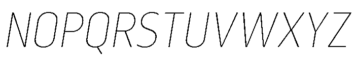 Serca Condensed Thin Italic Font UPPERCASE
