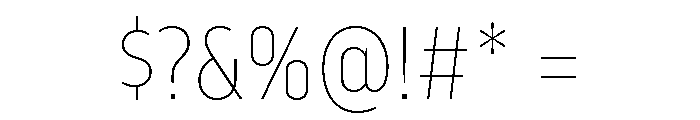 Serca Condensed Thin Font OTHER CHARS