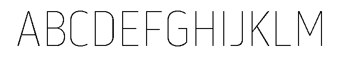 Serca Condensed Thin Font UPPERCASE