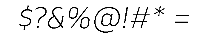 Serca Extra Light Italic Font OTHER CHARS