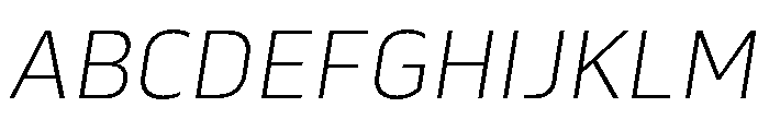 Serca Extra Light Italic Font UPPERCASE