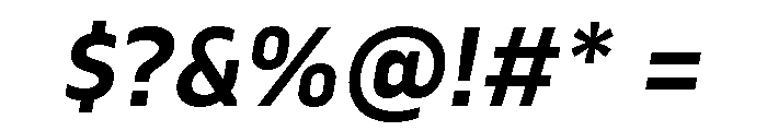 Serca Semi Bold Italic Font OTHER CHARS