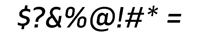 Serca Text Italic Font OTHER CHARS