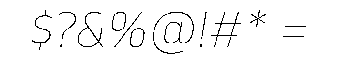 Serca Thin Italic Font OTHER CHARS