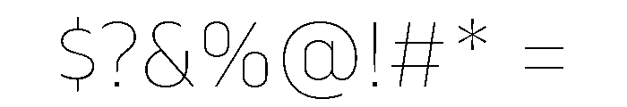 Serca Thin Font OTHER CHARS