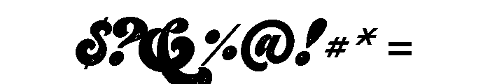 Seventies Printed Font OTHER CHARS