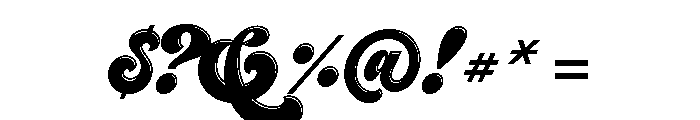 Seventies Shine Font OTHER CHARS