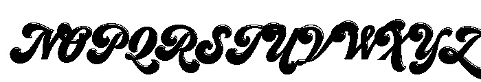 Seventies Shine Font UPPERCASE