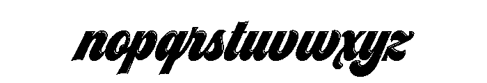 Seventies Shine Font LOWERCASE