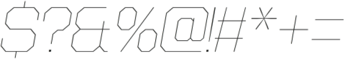 SF SUPER 04 HAIR ITALIC otf (400) Font OTHER CHARS