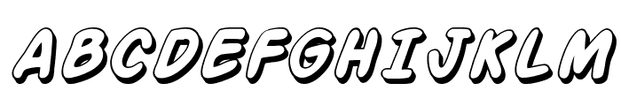 SF Action Man Shaded Italic Font UPPERCASE