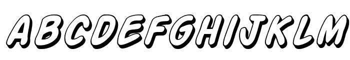 SF Action Man Shaded Italic Font LOWERCASE
