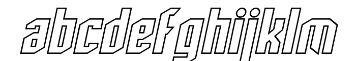 SF Archery Black Outline Oblique Font LOWERCASE