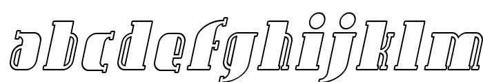 SF Avondale Outline Italic Font LOWERCASE