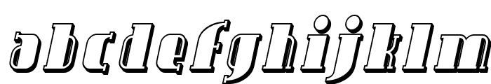 SF Avondale Shaded Italic Font LOWERCASE