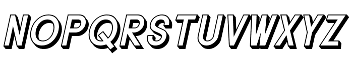 SF Buttacup Lettering Shaded Oblique Font UPPERCASE