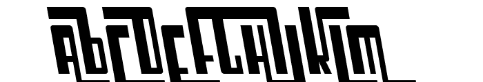 SF Cosmic Age Condensed Oblique Font UPPERCASE