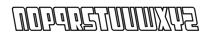 SF Cosmic Age Outline Oblique Font LOWERCASE