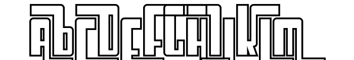 SF Cosmic Age Outline Font UPPERCASE