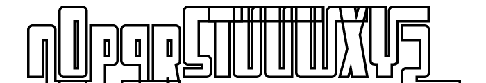 SF Cosmic Age Outline Font UPPERCASE