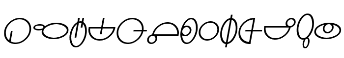 SF Distant Galaxy Symbols Italic Font UPPERCASE