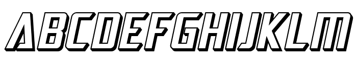 SF Electrotome Shaded Oblique Font UPPERCASE