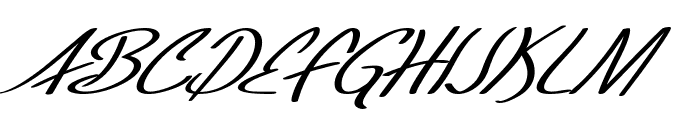 SF Foxboro Script Extended Italic Font UPPERCASE
