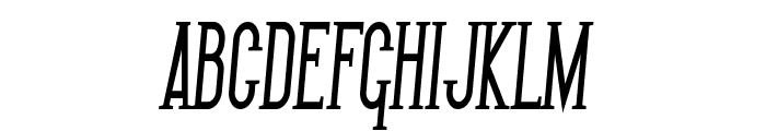 SF Gothican Condensed Bold Italic Font UPPERCASE