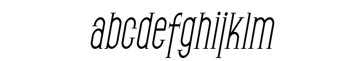 SF Gothican Condensed Oblique Font LOWERCASE