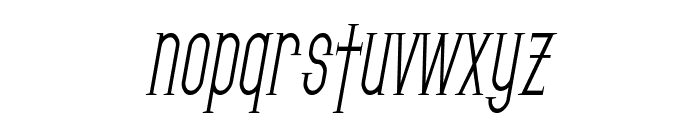 SF Gothican Condensed Oblique Font LOWERCASE