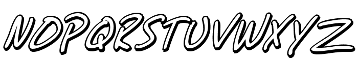 SF Grunge Sans Shadow Italic Font UPPERCASE