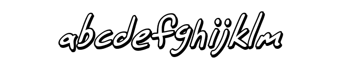 SF Grunge Sans Shadow Italic Font LOWERCASE