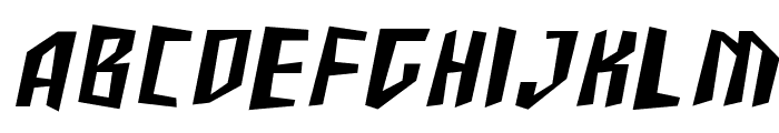 SF Junk Culture Condensed Oblique Font UPPERCASE
