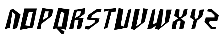 SF Junk Culture Condensed Oblique Font UPPERCASE