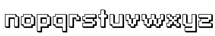 SF Pixelate Shaded Bold Font LOWERCASE