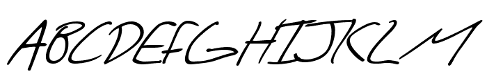 SF Scribbled Sans Italic Font UPPERCASE