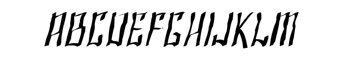 SF Shai Fontai Distressed Oblique Font LOWERCASE