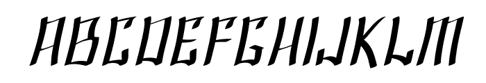 SF Shai Fontai Extended Oblique Font UPPERCASE