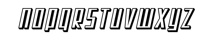 SF Square Root Shaded Oblique Font LOWERCASE