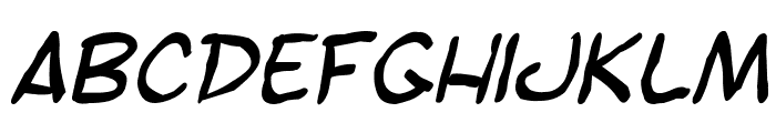 SF Toontime Blotch Italic Font LOWERCASE
