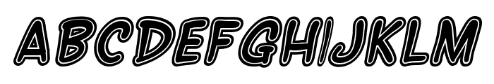SF Wonder Comic Inline Italic Font LOWERCASE