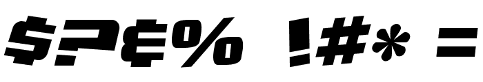 SF Zero Gravity Bold Italic Font OTHER CHARS