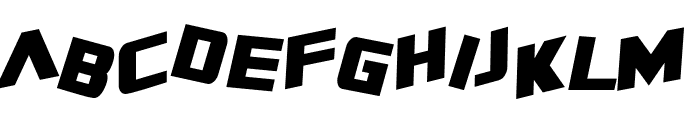 SF Zero Gravity Condensed Bold Italic Font LOWERCASE