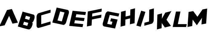 SF Zero Gravity Condensed Italic Font LOWERCASE