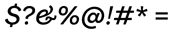 SFT Ritam Sans TRIAL Variable Medium Italic Font OTHER CHARS